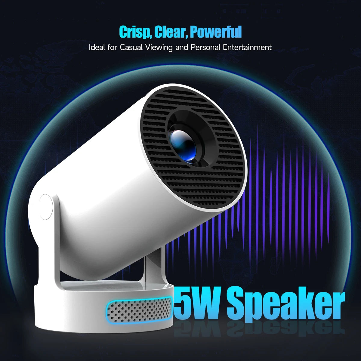 HY300 Pro+ 4K Portable Projector – 8000 Lumens | Android 11 | Ultra Bright & Compact